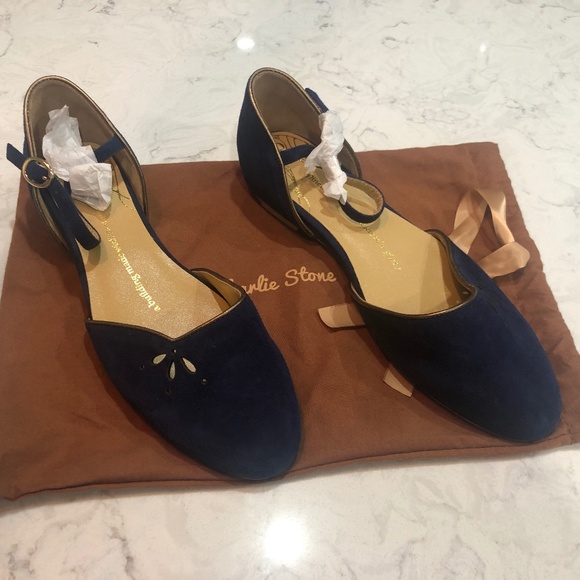 Brand New pair of Suede Charlie Stone Flats - Picture 1 of 4